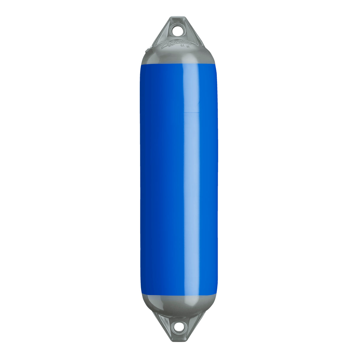 Blue boat fender with Grey-Top, Polyform F-1