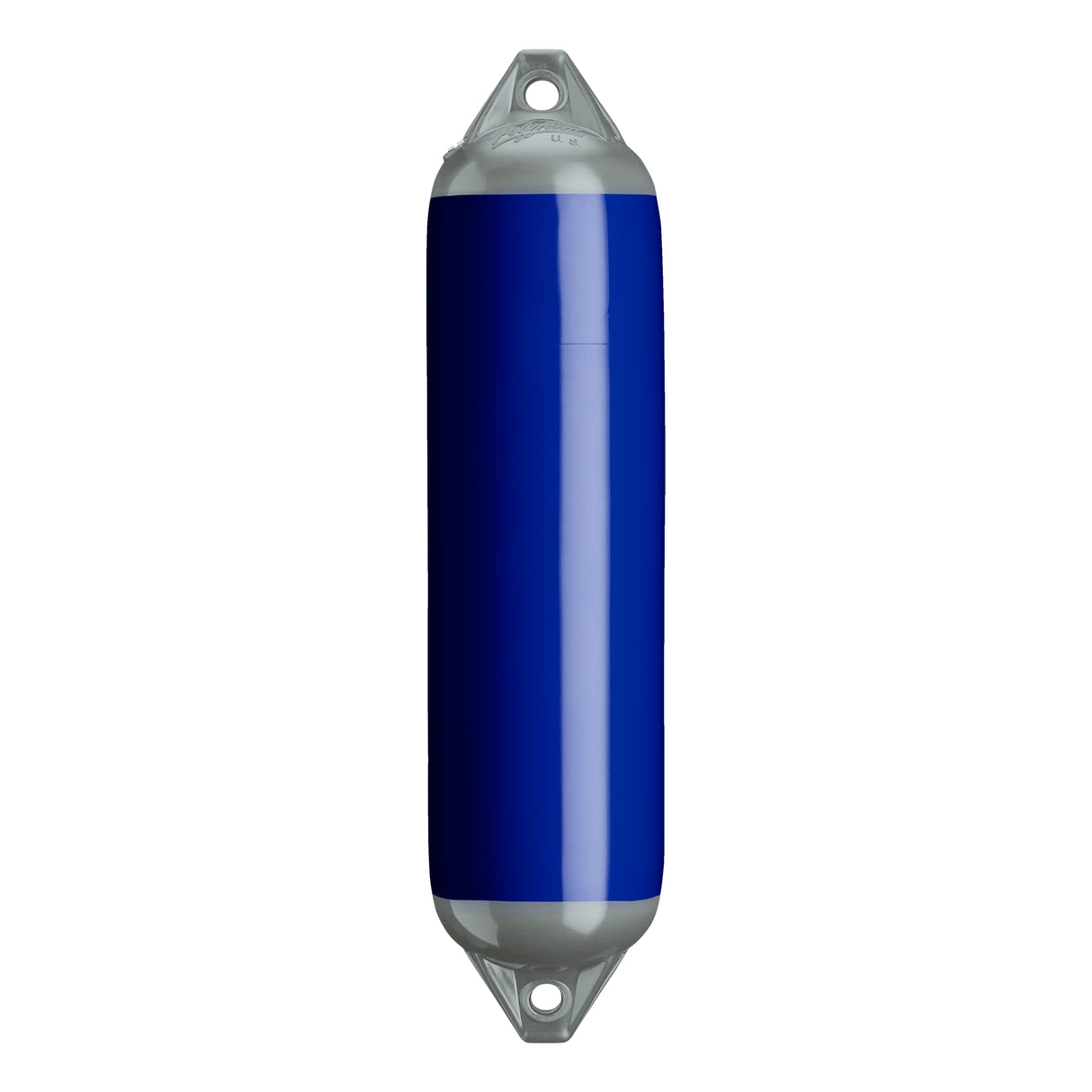 Cobalt Blue boat fender with Grey-Top, Polyform F-1