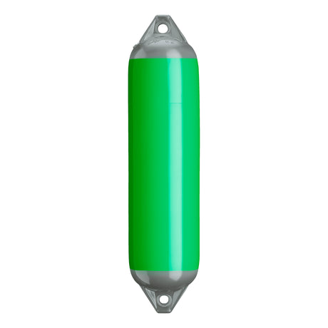 Green boat fender with Grey-Top, Polyform F-1