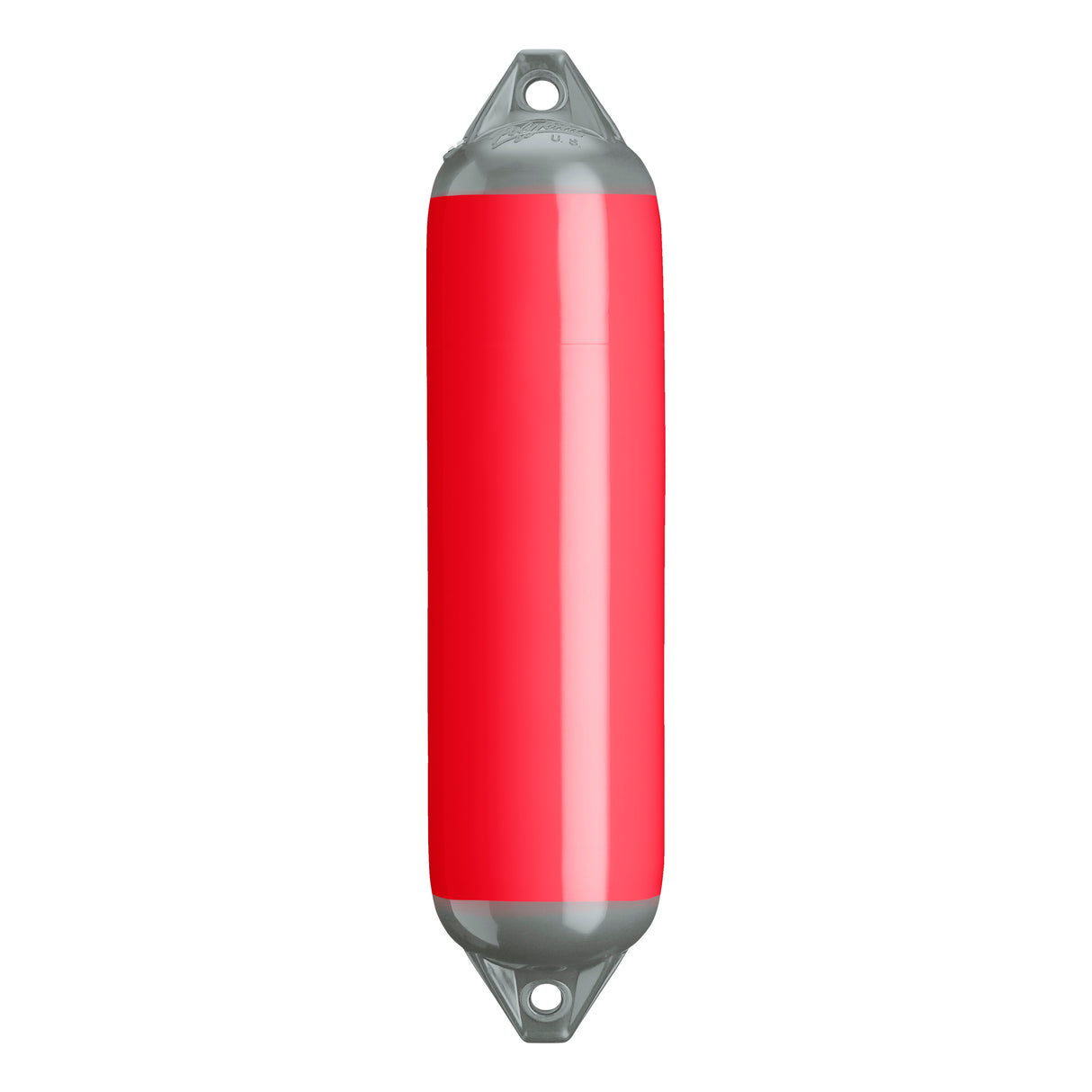 Red boat fender with Grey-Top, Polyform F-1