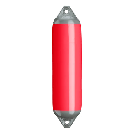 Red boat fender with Grey-Top, Polyform F-1