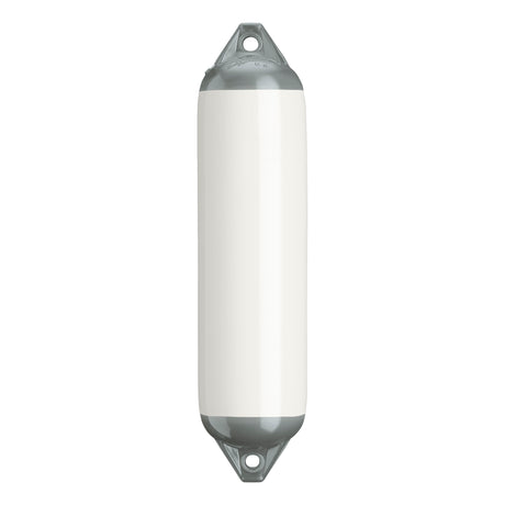 White boat fender with Grey-Top, Polyform F-1