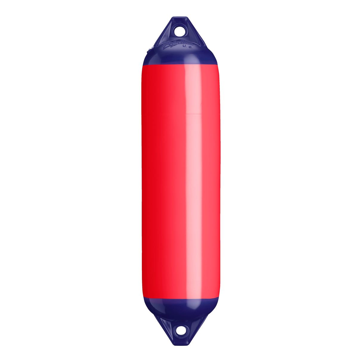 Red boat fender with Navy-Top, Polyform F-1