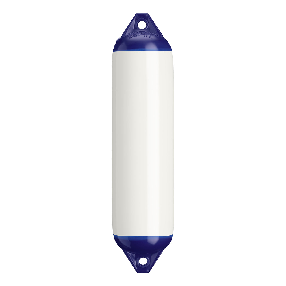 White boat fender with Navy-Top, Polyform F-1