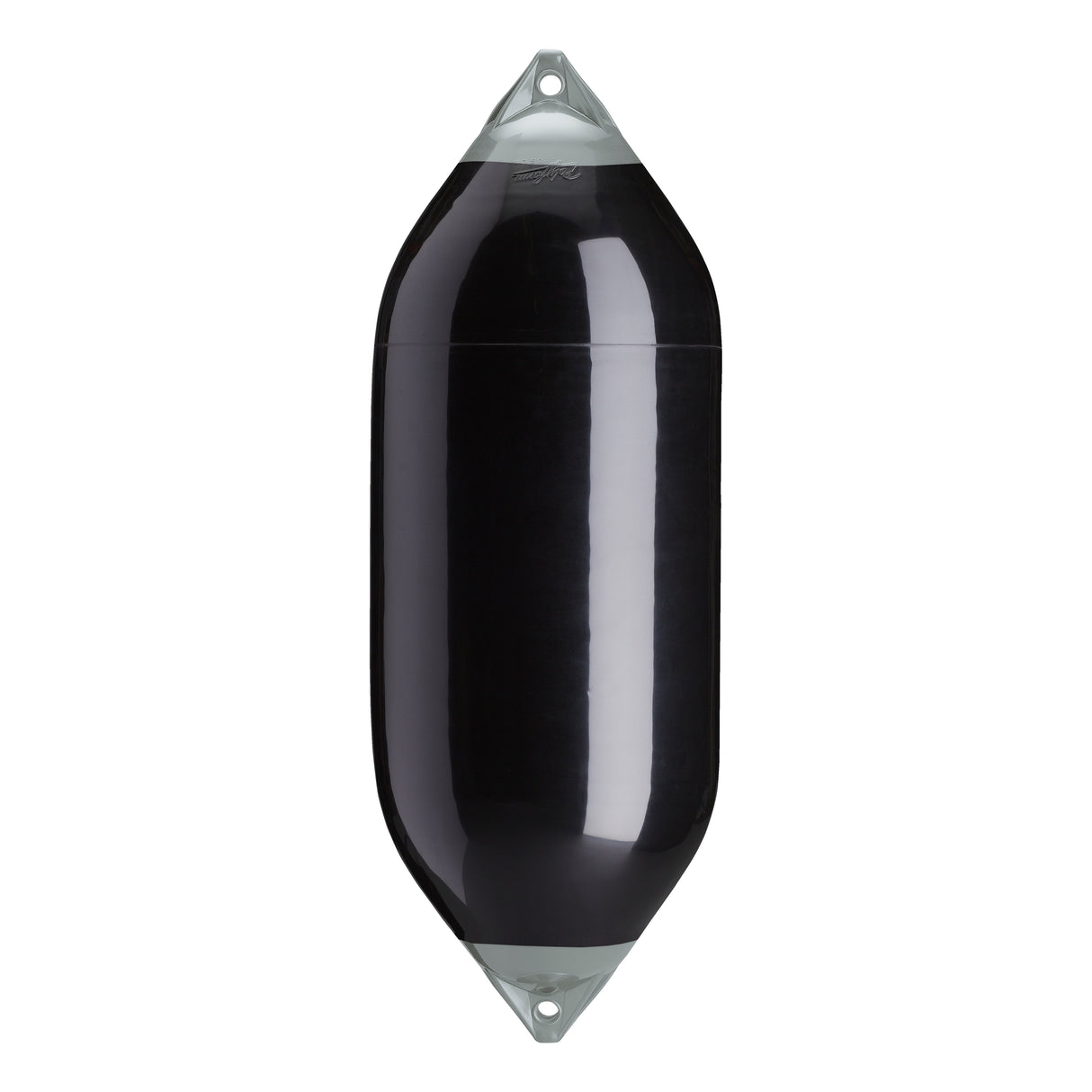 Black boat fender with Grey-Top, Polyform F-10