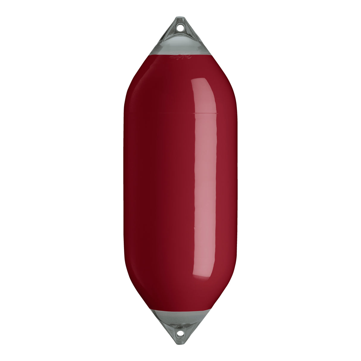 Burgundy boat fender with Grey-Top, Polyform F-10
