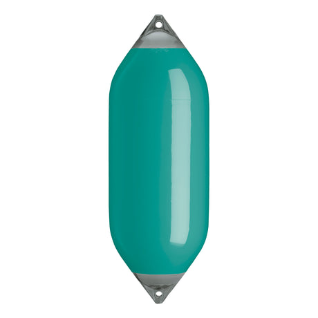 Teal boat fender with Grey-Top, Polyform F-10