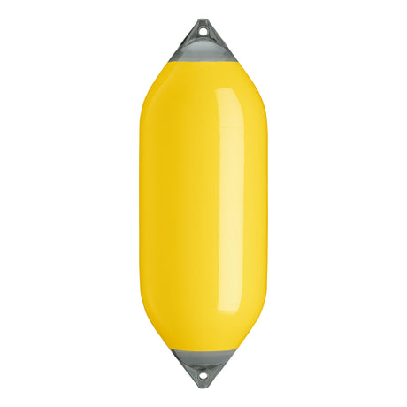 Yellow boat fender with Grey-Top, Polyform F-10