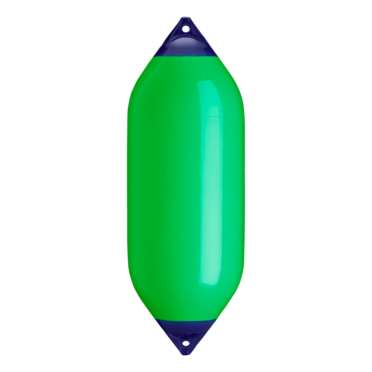 Green boat fender with Navy-Top, Polyform F-10