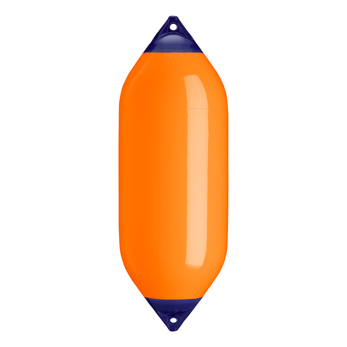 Orange boat fender with Navy-Top, Polyform F-10