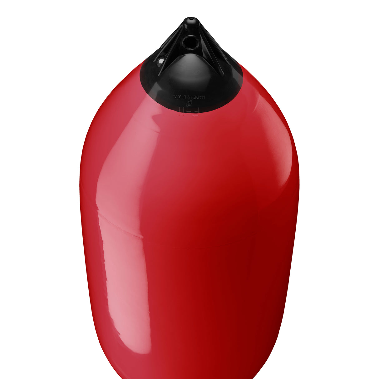 Classic Red boat fender with Navy-Top, Polyform F-11 angled shot
