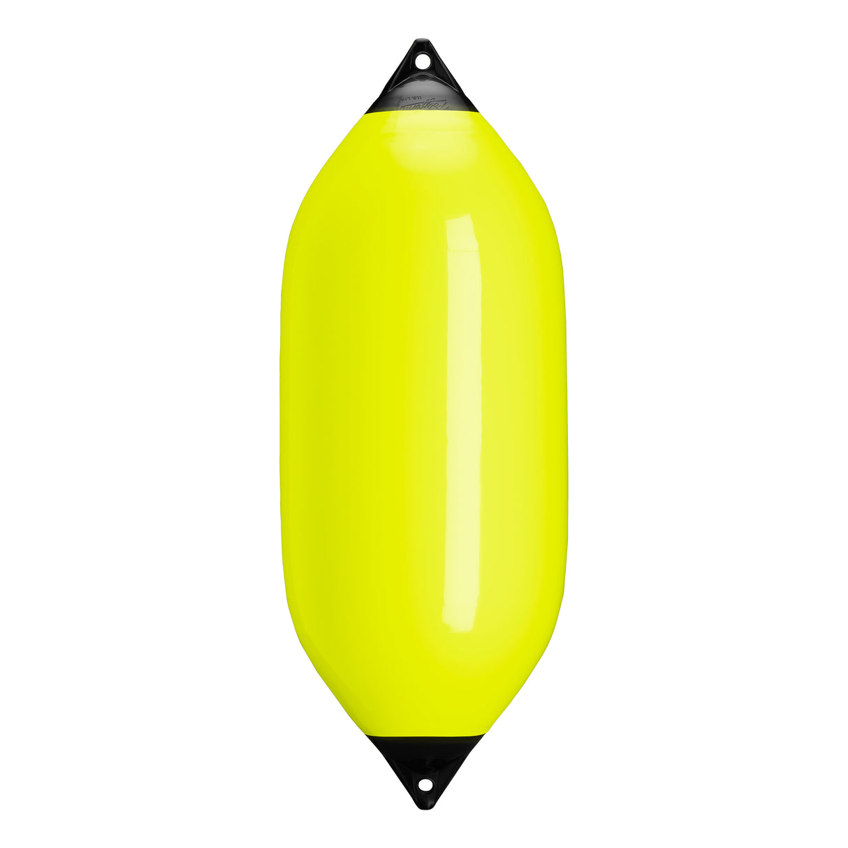 Saturn Yellow boat fender with Navy-Top, Polyform F-11