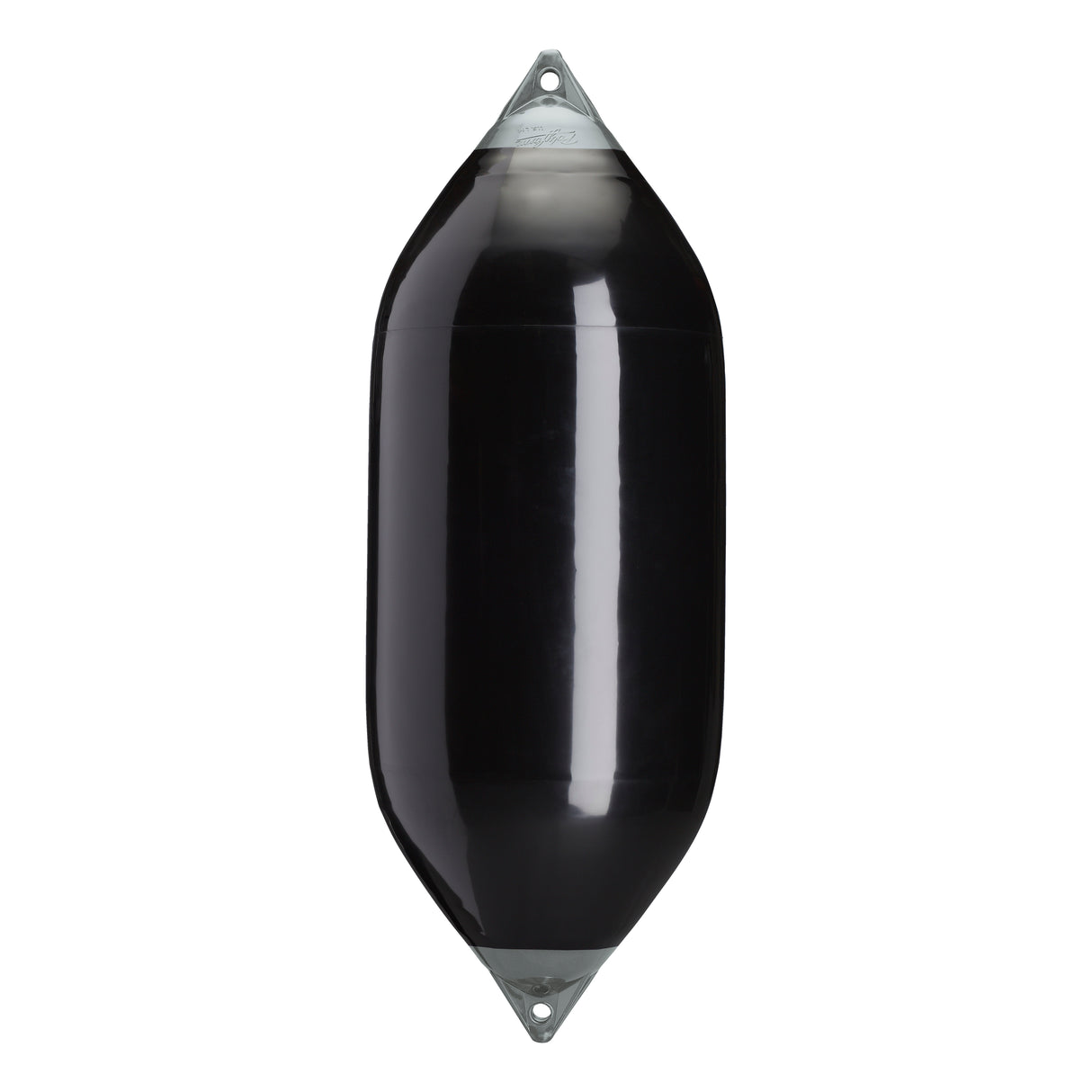 Black boat fender with Grey-Top, Polyform F-11
