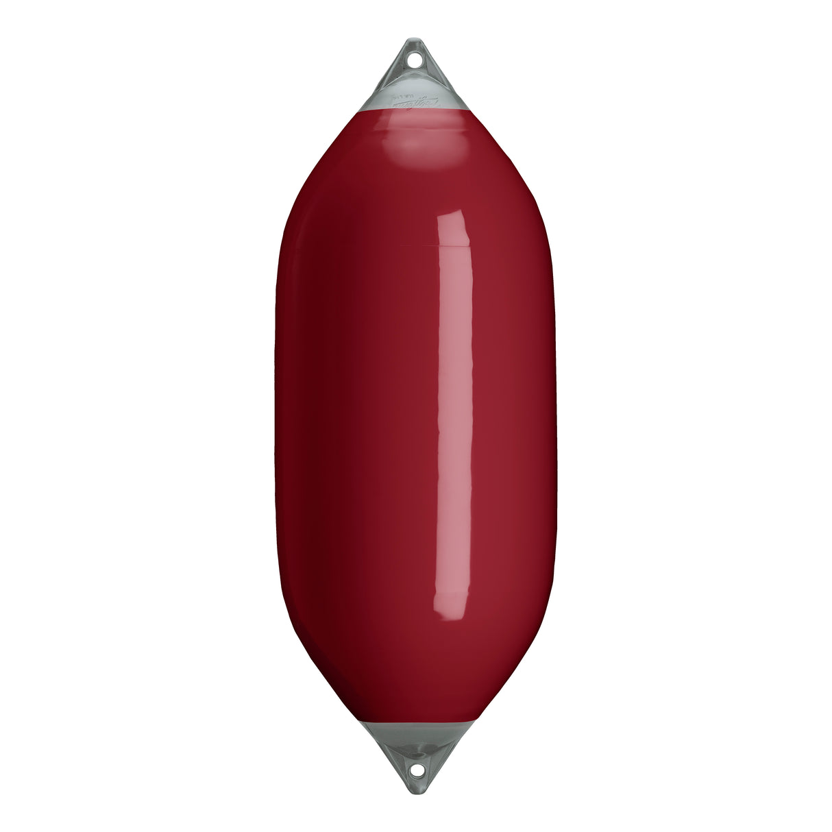 Burgundy boat fender with Grey-Top, Polyform F-11