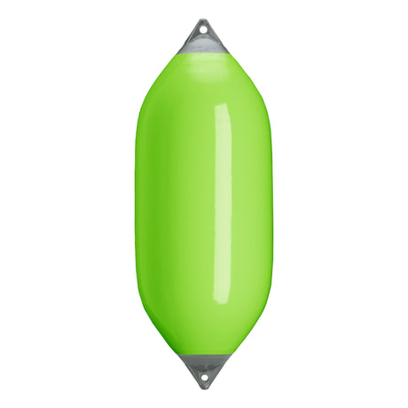 Lime boat fender with Grey-Top, Polyform F-11