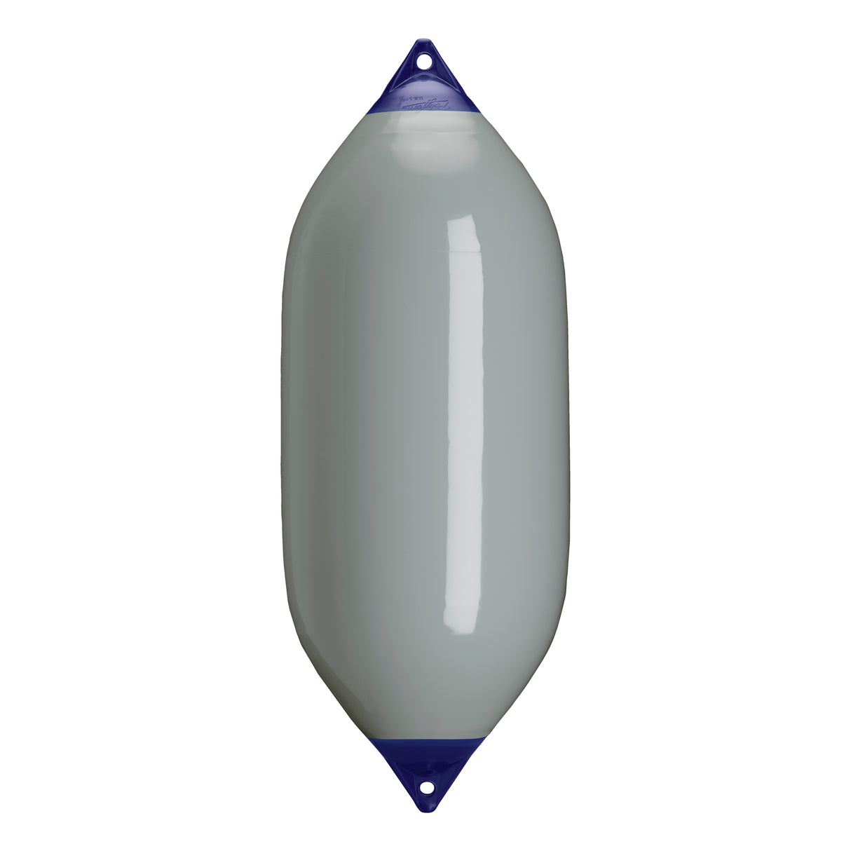Grey boat fender with Navy-Top, Polyform F-11