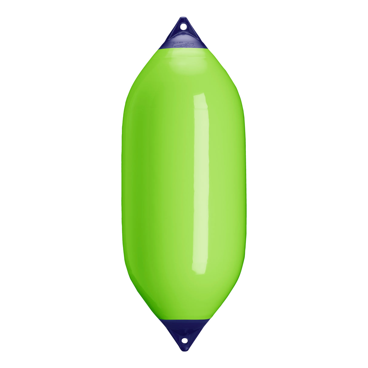 Lime boat fender with Navy-Top, Polyform F-11
