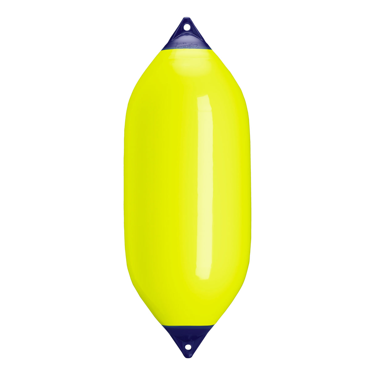 Saturn Yellow boat fender with Navy-Top, Polyform F-11