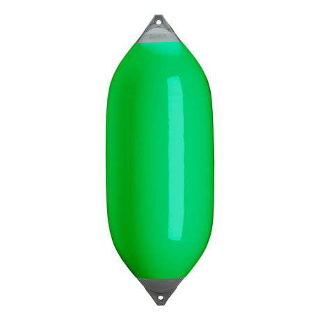 Green boat fender with Grey-Top, Polyform F-13