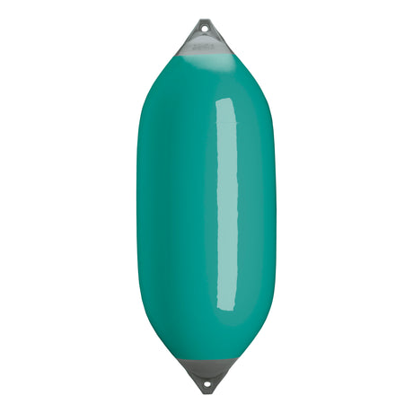 Teal boat fender with Grey-Top, Polyform F-13