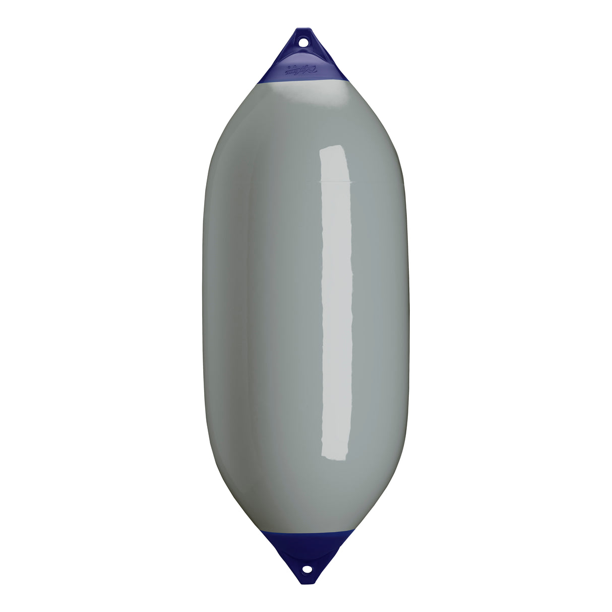Grey boat fender with Navy-Top, Polyform F-13