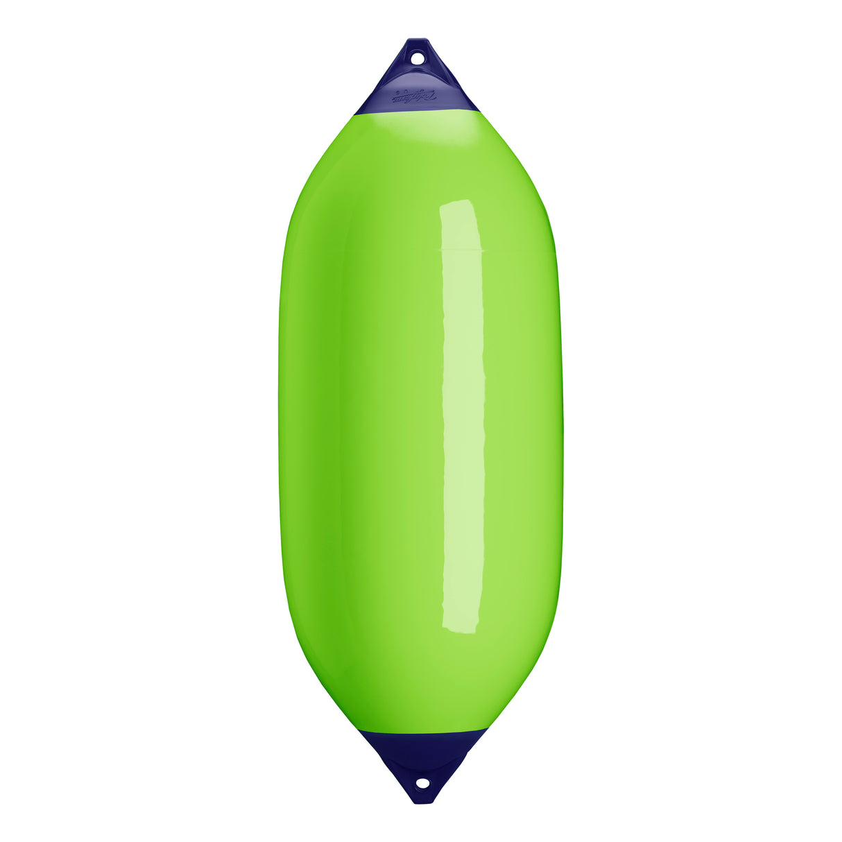 Lime boat fender with Navy-Top, Polyform F-13