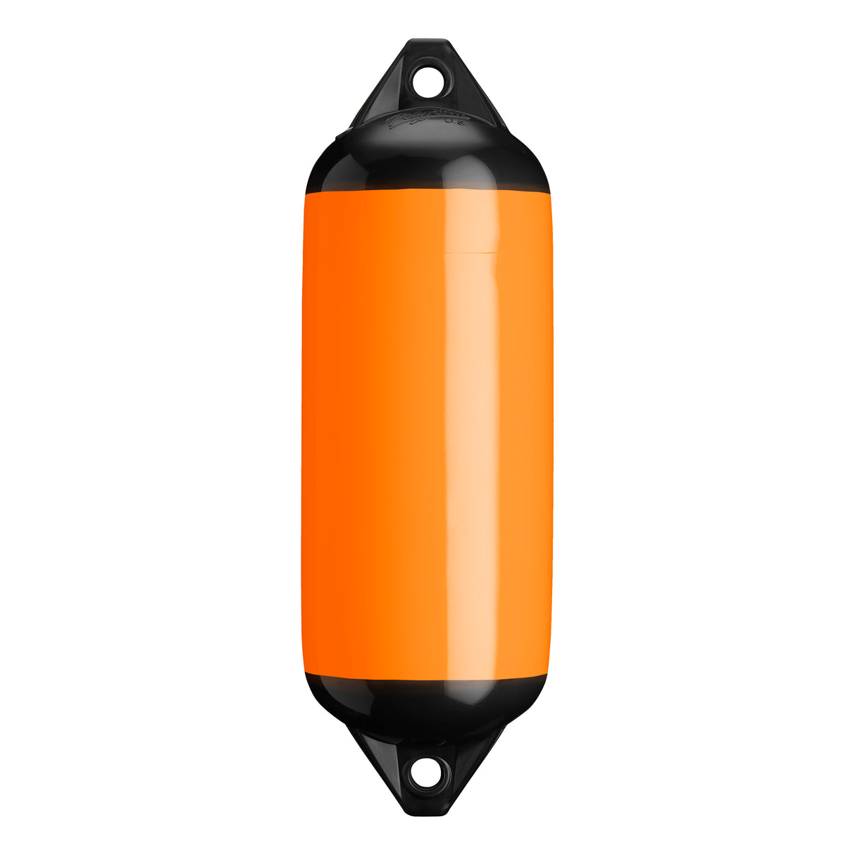 Orange boat fender with Black-Top, Polyform F-2