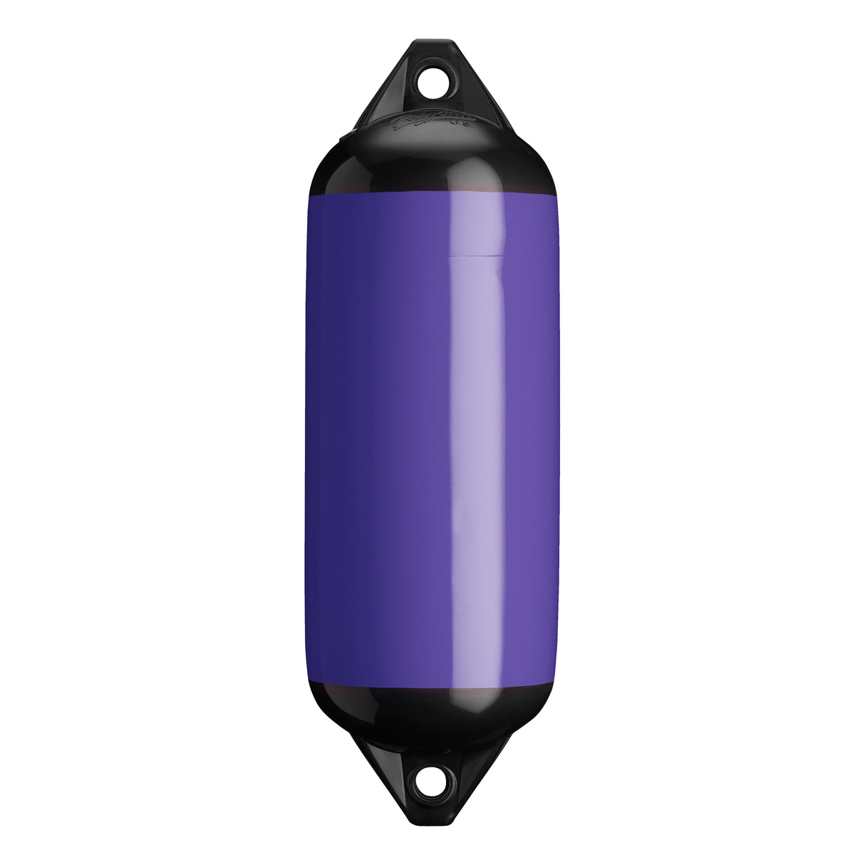 Purple boat fender with Black-Top, Polyform F-2
