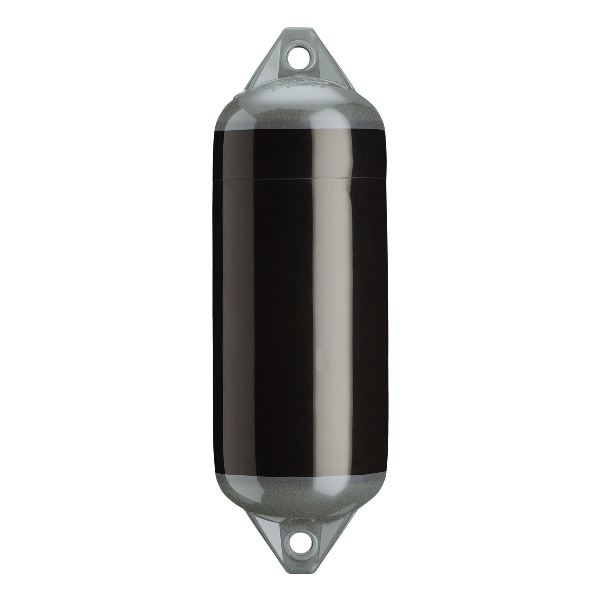 Black boat fender with Grey-Top, Polyform F-2