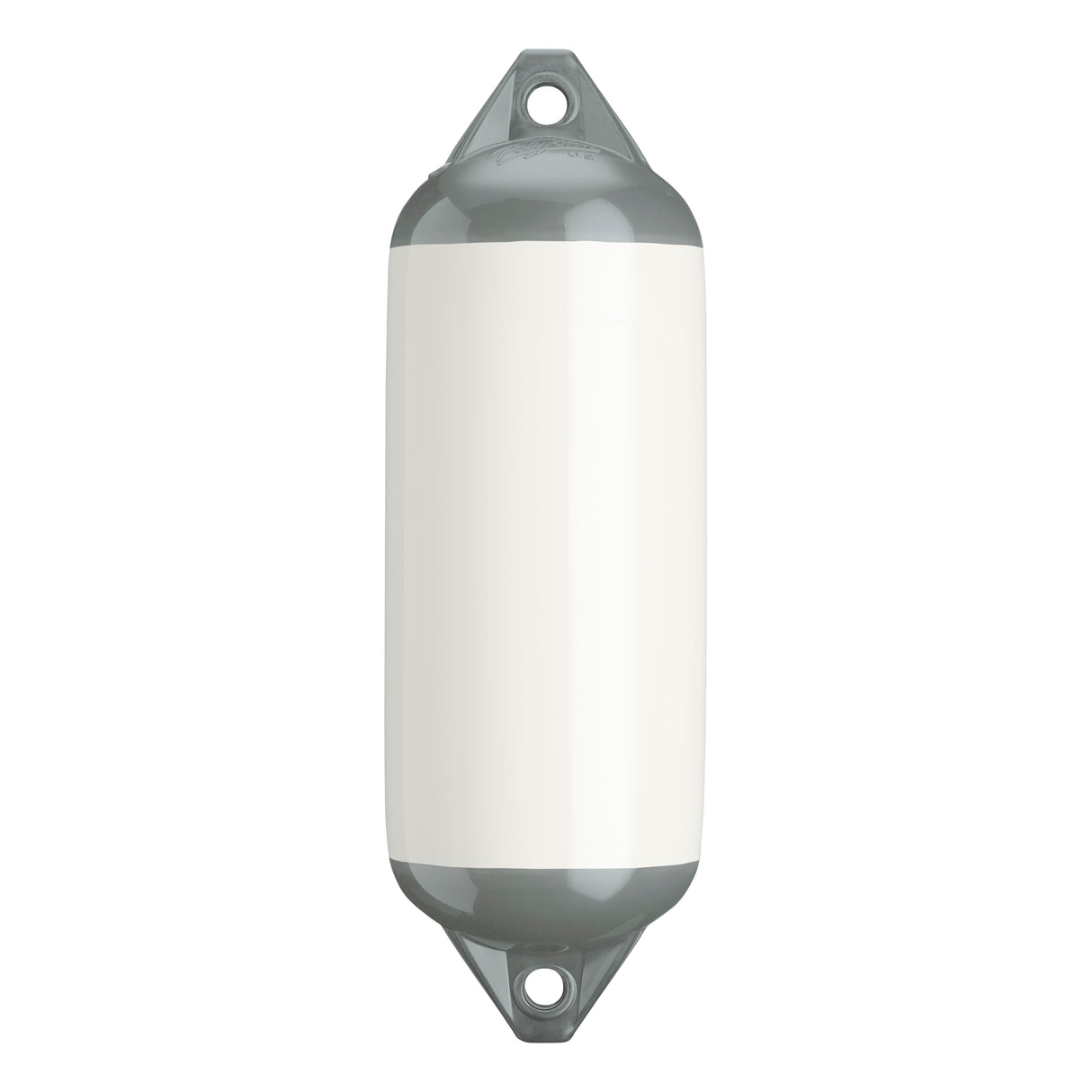 White boat fender with Grey-Top, Polyform F-2