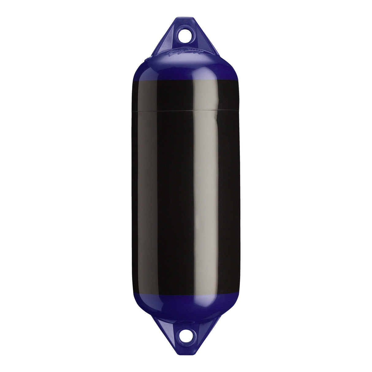 Black boat fender with Navy-Top, Polyform F-2