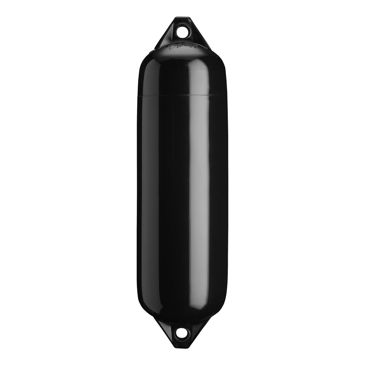 Black boat fender with Black-Top, Polyform F-3