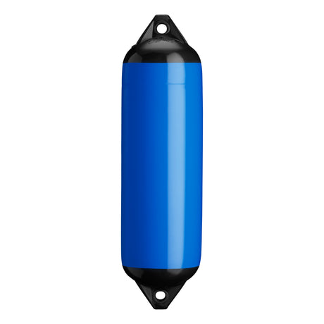 Blue boat fender with Black-Top, Polyform F-3