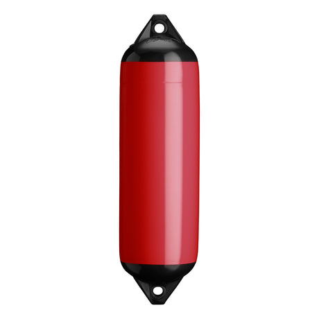 Classic Red boat fender with Black-Top, Polyform F-3