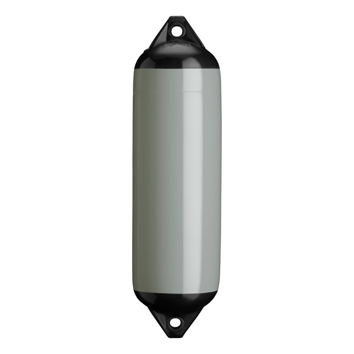 Grey boat fender with Black-Top, Polyform F-3