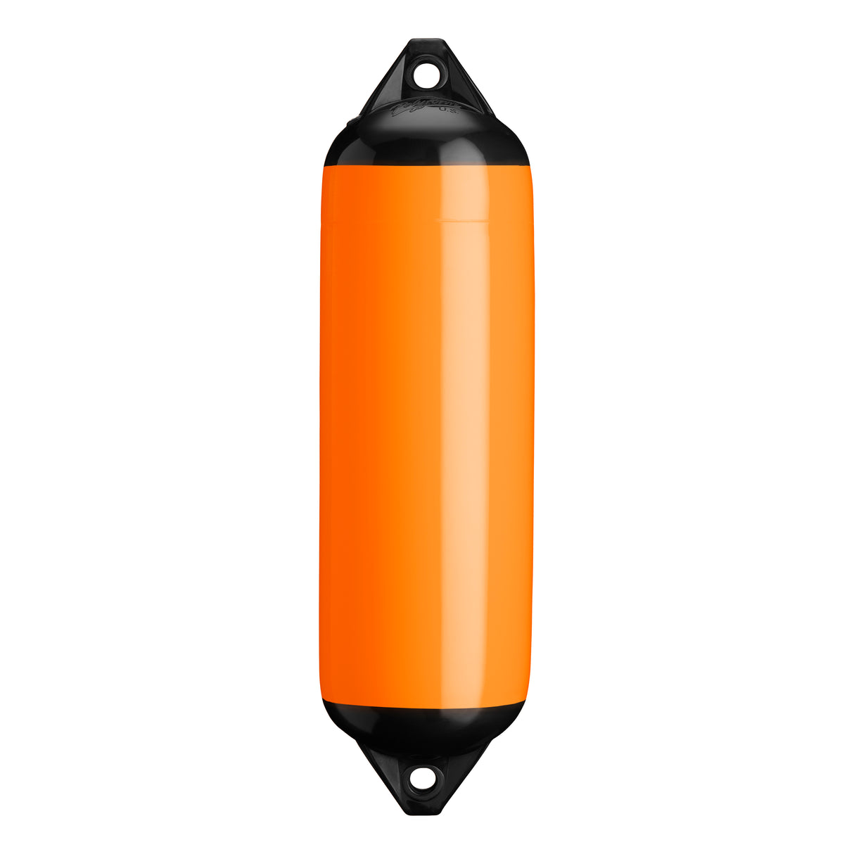 Orange boat fender with Black-Top, Polyform F-3