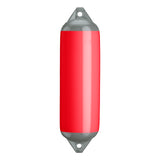Red boat fender with Grey-Top, Polyform F-3