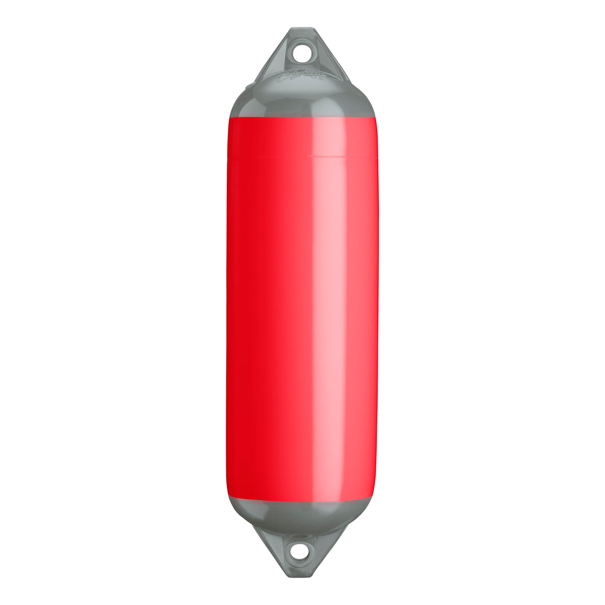 Red boat fender with Grey-Top, Polyform F-3