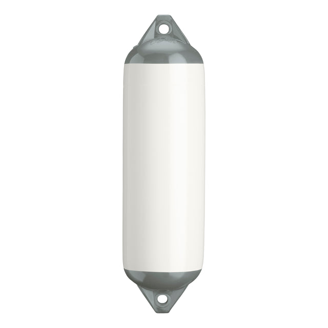 White boat fender with Grey-Top, Polyform F-3