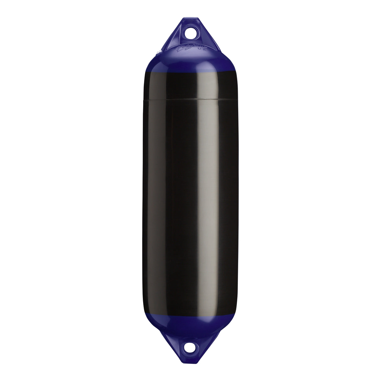 Black boat fender with Navy-Top, Polyform F-3