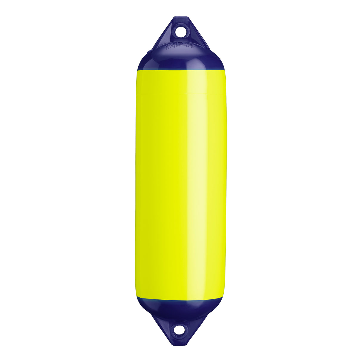 Saturn Yellow boat fender with Navy-Top, Polyform F-3