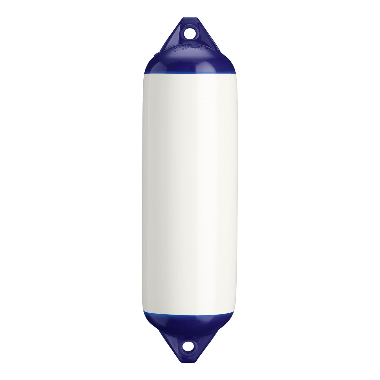 White boat fender with Navy-Top, Polyform F-3