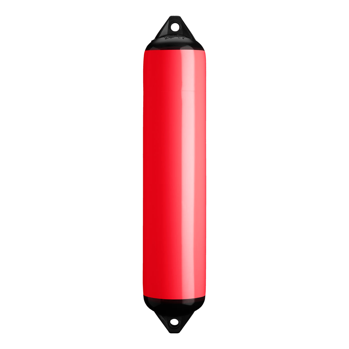 Red boat fender with Black-Top, Polyform F-4