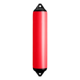 Red boat fender with Black-Top, Polyform F-4