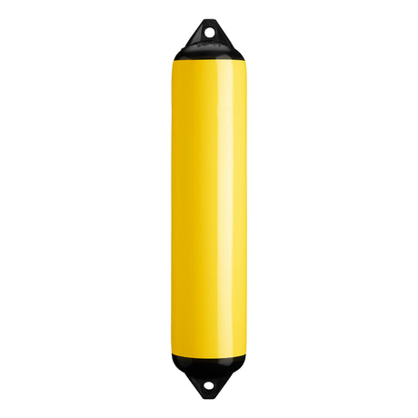 Yellow boat fender with Black-Top, Polyform F-4