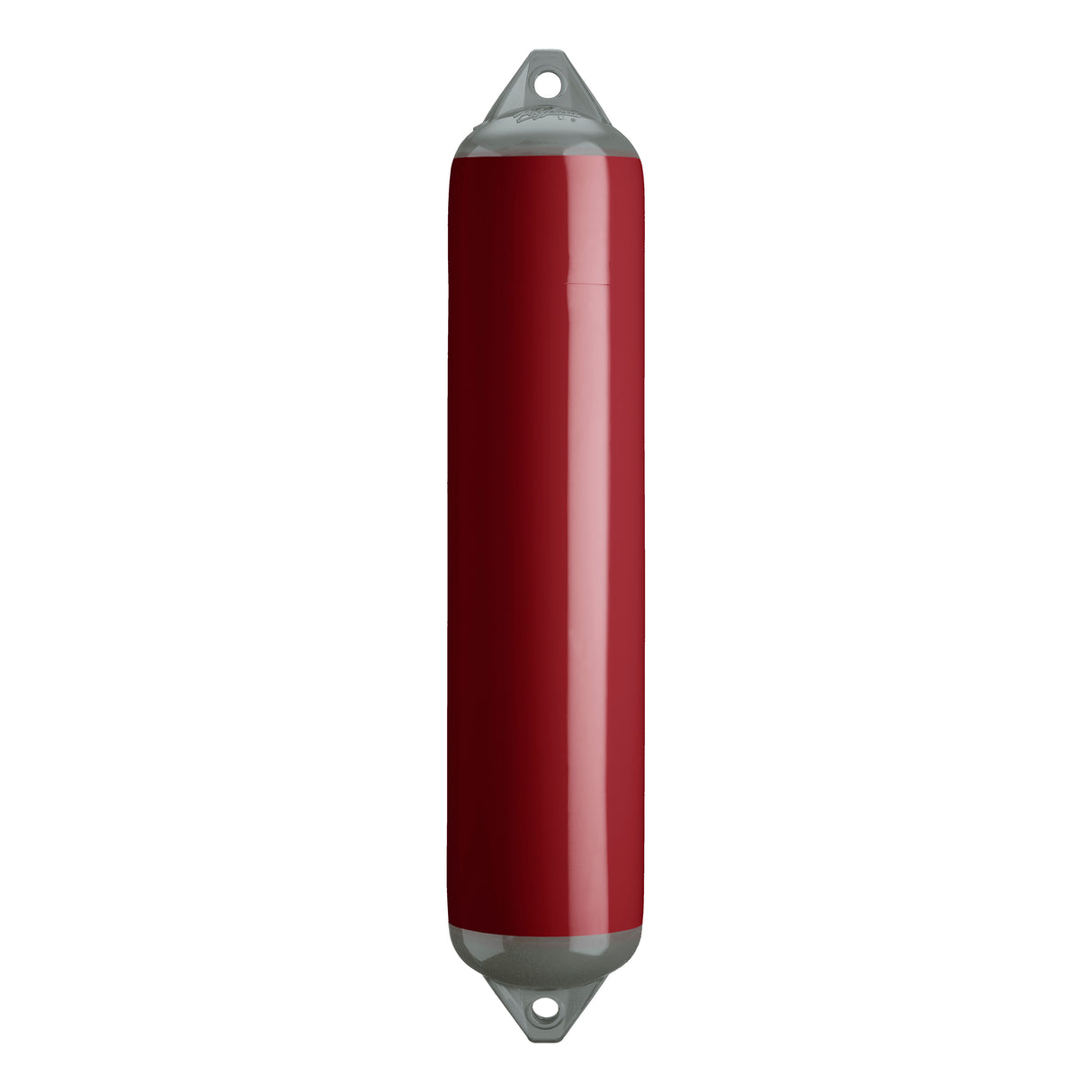 Burgundy boat fender with Grey-Top, Polyform F-4