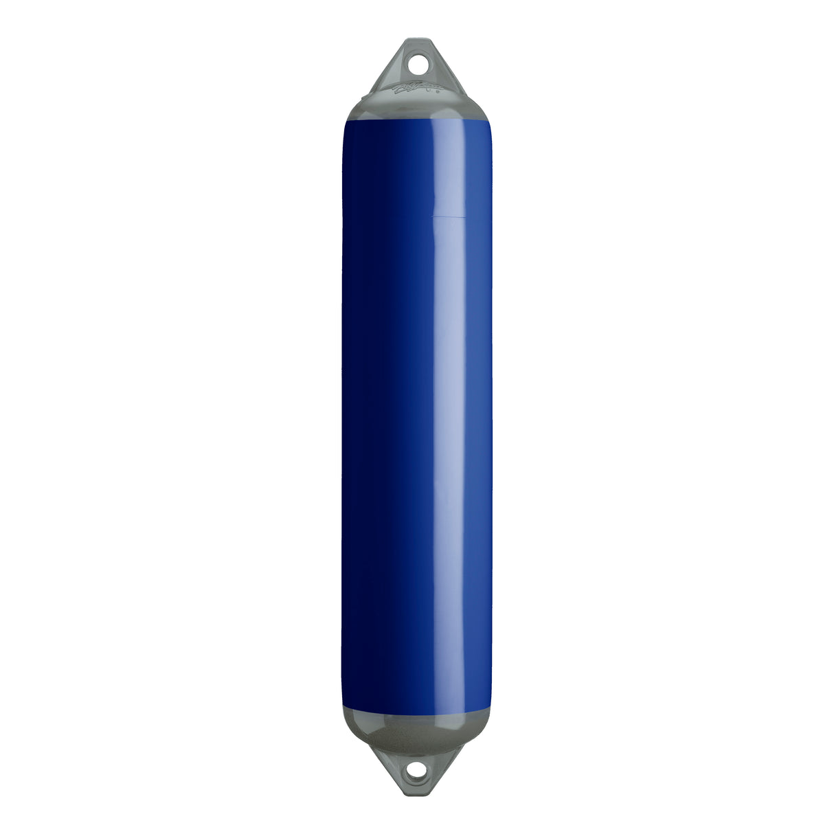Cobalt Blue boat fender with Grey-Top, Polyform F-4