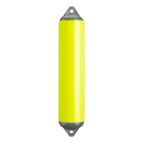 Saturn Yellow boat fender with Grey-Top, Polyform F-4