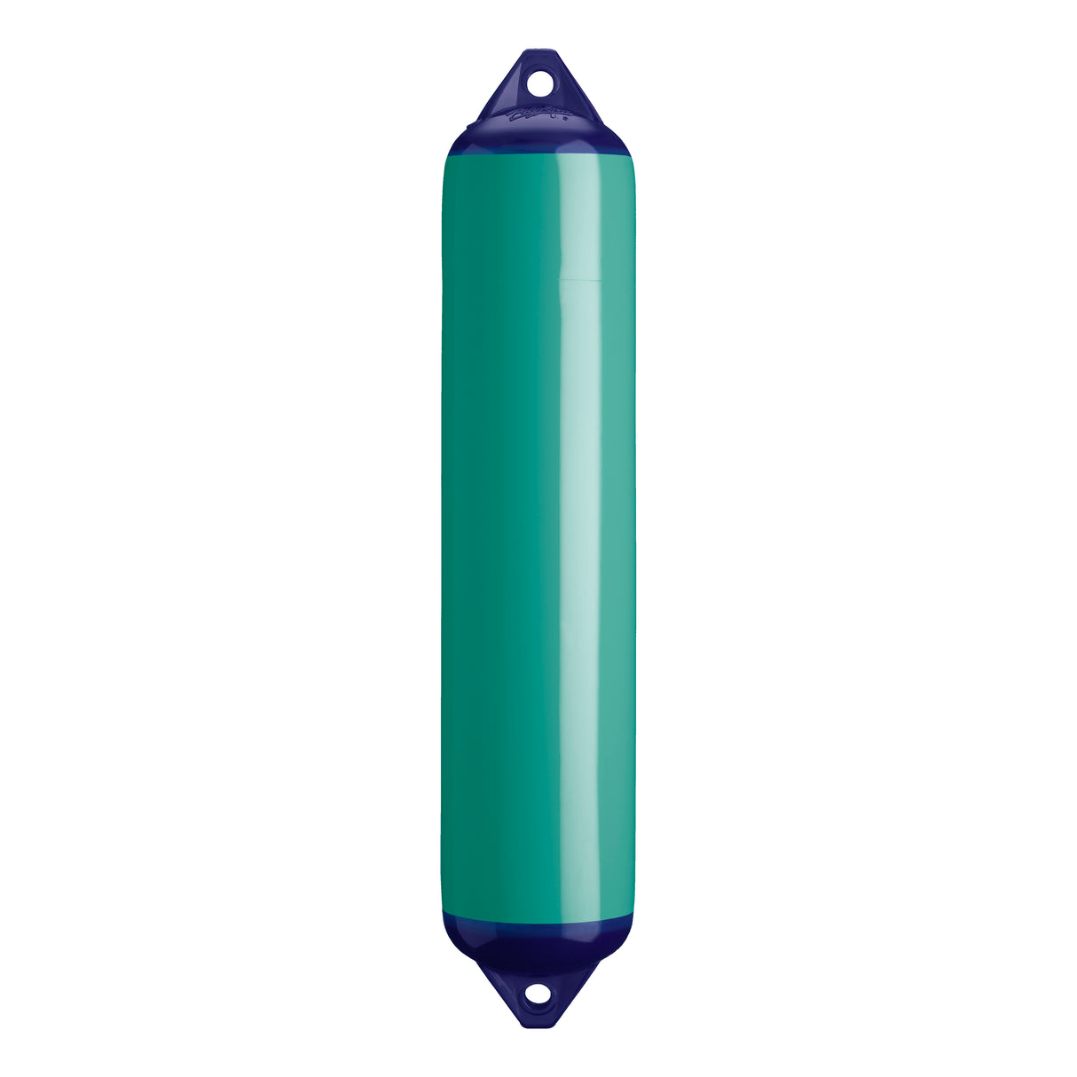 Teal boat fender with Navy-Top, Polyform F-4 