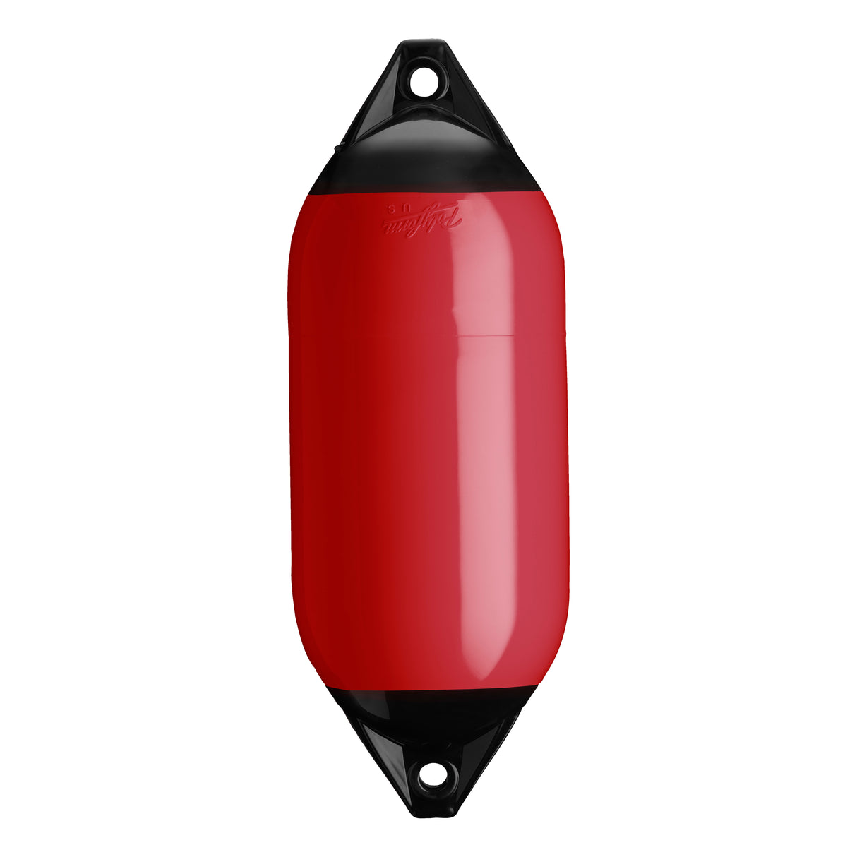 Classic Red boat fender with Black-Top, Polyform F-5